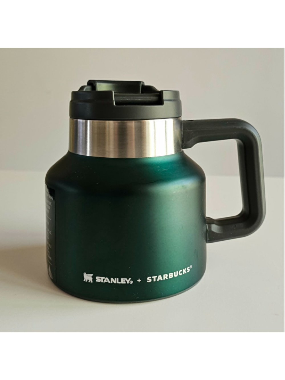 Starbucks Stanley Admiral Mug 20 oz Tough To Tip Metallic Forest Green Travel